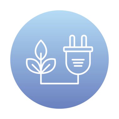 Basit Biyokütle eko enerji simgesi, vektör illüstrasyonu