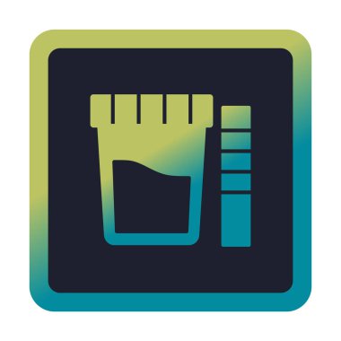 İdrar Test Ağı simgesi, vektör illüstrasyonu