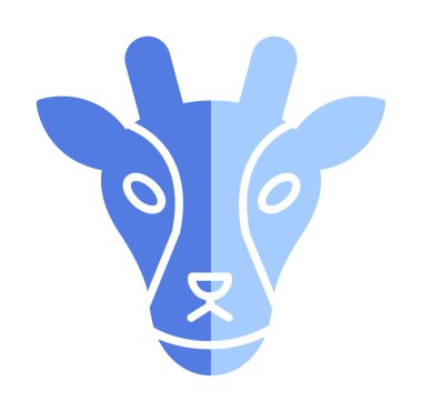 Zürafa baş web simgesi, vektör illüstrasyonu 