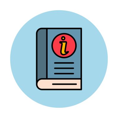 Bilgi Defteri simgesi. dosya simgesi. vektör illüstrasyonu