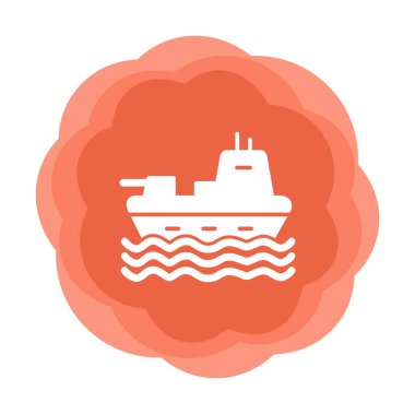 Gemi simgesi, vektör illüstrasyonu