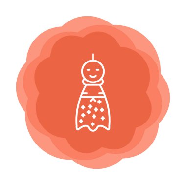 Teru Teru Bozu simgesi, vektör çizimi