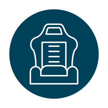 araba koltuğu simgesi, vektör illüstrasyonu 