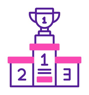 Basit Şampiyon simgesi, vektör illüstrasyonu