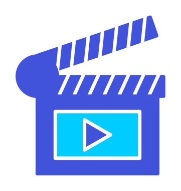 Alkış tahtası vektör düz renk simgesi