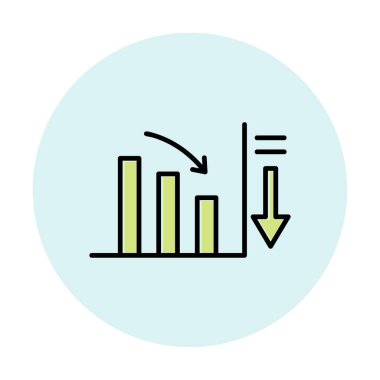 Basit grafik simgesi, vektör illüstrasyonunu azalt