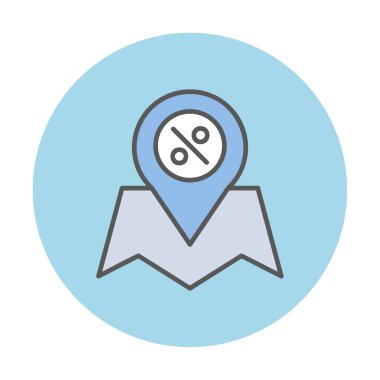 konum pin simgesi, vektör illüstrasyonu basit tasarım