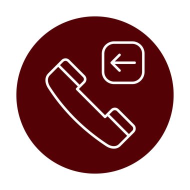 Gelen çağrı simgesi vektör illüstrasyonu