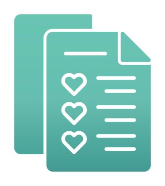 Dilek listesi. Web simgesi basit illüstrasyon 