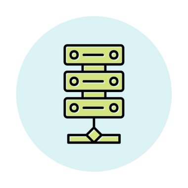 Ağ sunucu simgesinin vektör illüstrasyonu 