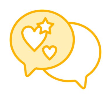 Basit konuşma balonu simgesi, vektör illüstrasyonu