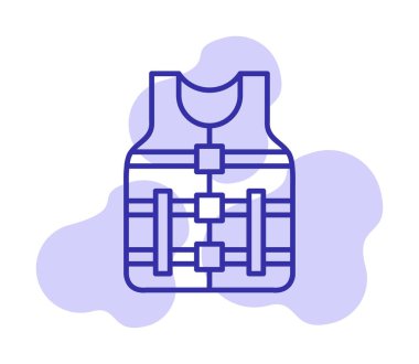 Modern Life Vest simge tasarımının vektör çizimi                     