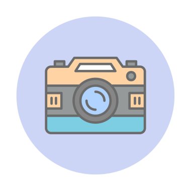 fotoğraf makinesi ikon vektör illüstrasyonu                      