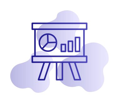 Whiteboard simgesinin vektör illüstrasyonu