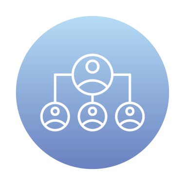 Basit Organizasyon hiyerarşisi simgesi, vektör illüstrasyonu