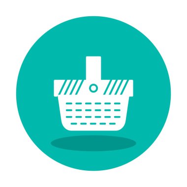 piknik sepeti web simgesi, vektör illüstrasyonu 