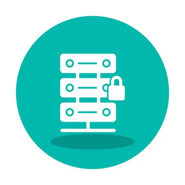 Sunucu vektör illüstrasyonunu kilitle