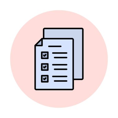 Sınav simgesi vektör illüstrasyonu 