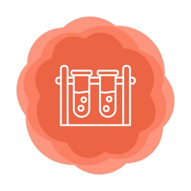 test tüpleri vektör düz renk simgesi 