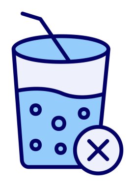 Meyve suyu işareti yok. Web simgesi basit illüstrasyon 