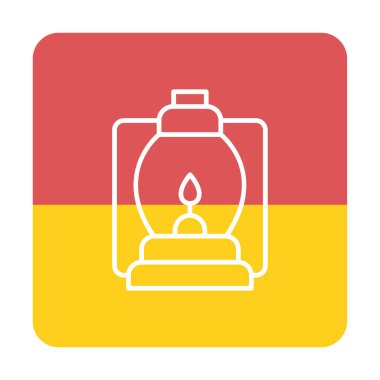 fener düz simgesi, vektör illüstrasyonu 