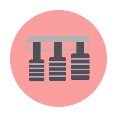 Araba pedalları web tasarım ikonu. Beyaz arkaplanda vektör illüstrasyonu