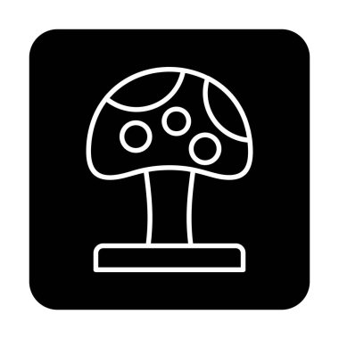 Mushroom icon, vector illustration simple design