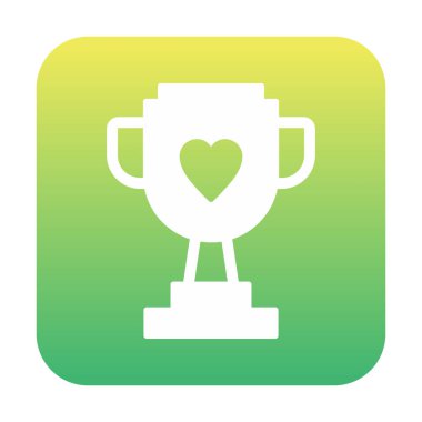 Kupalı kupa. Web simgesi basit illüstrasyon