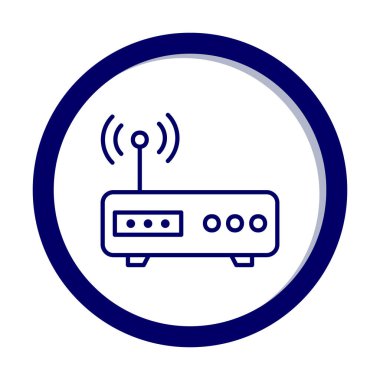 Basit Modem düz ikon vektör çizimi