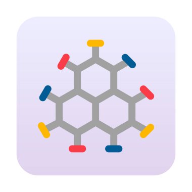 Basit molekül simgesi, vektör illüstrasyonu