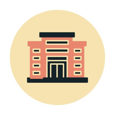 Alışveriş merkezi simgesi. Alışveriş merkezi oluşturma simgesi, vektör illüstrasyonu 