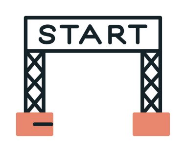 satır simge vektör çizim başlatmak