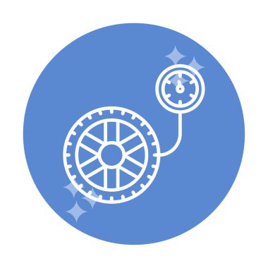 tekerlek basıncı, izole edilmiş simge, otomatik servis, araba tamiri