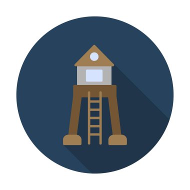Askeri Kule. Web simgesi basit illüstrasyon 