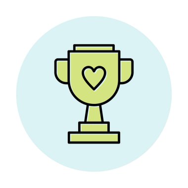 Kupalı kupa. Web simgesi basit illüstrasyon