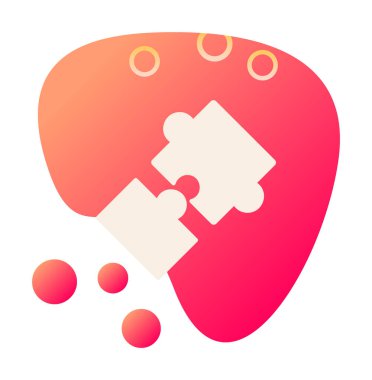 Bulmaca simgesi izole edildi. iş vektörü illüstrasyon tasarım şablonu