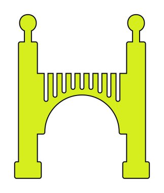 köprü düz simgesi, vektör illüstrasyon tasarımı 