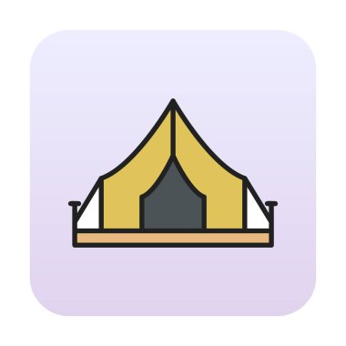 kamp çadırı ikonu vektör illüstrasyonu