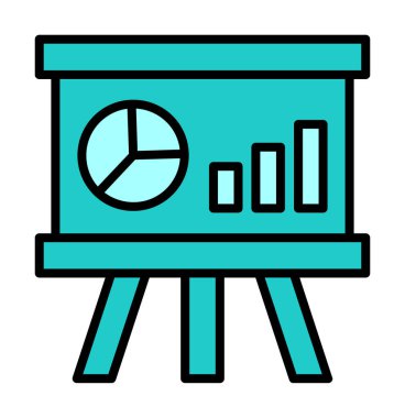 Whiteboard simgesinin vektör illüstrasyonu
