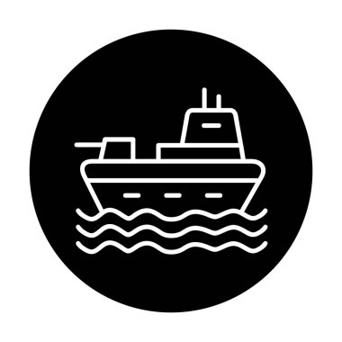 Gemi simgesi, vektör illüstrasyonu