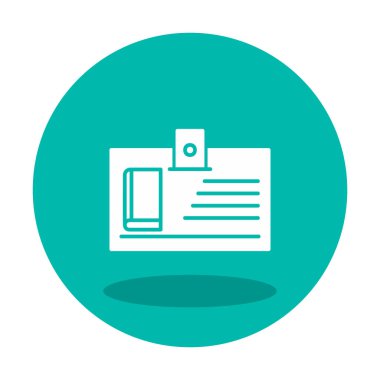 Kütüphane kartı simgesi, vektör illüstrasyonu