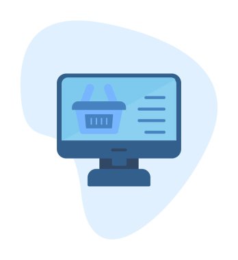 çevrimiçi alışveriş vektörü tasarımı                        