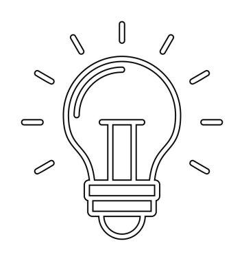 Ampul simgesi. vektör illüstrasyonu 