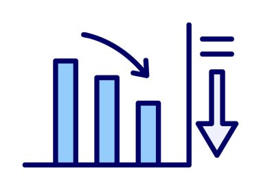 Basit grafik simgesi, vektör illüstrasyonunu azalt