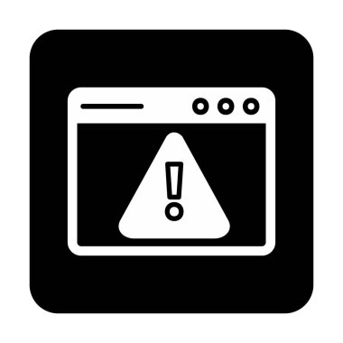 Basit Web Uyarı simgesi, vektör illüstrasyonu