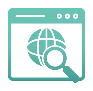 Web tarayıcı simgesi, vektör illüstrasyonu basit tasarım