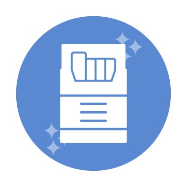 Sigara Kutusu Web simgesi, vektör illüstrasyonu 