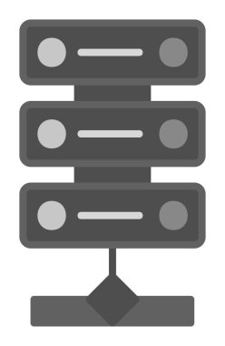 Ağ sunucu simgesinin vektör illüstrasyonu 