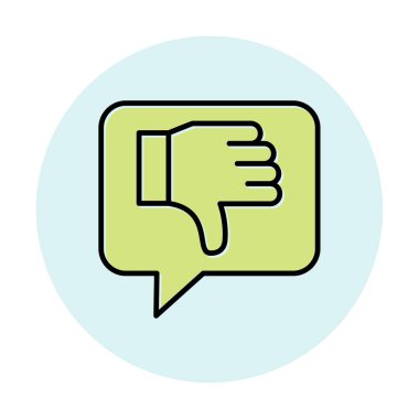 Hoşlanmıyorum. Web simgesi basit illüstrasyon 