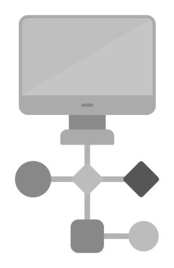 Çalışma akışı simgesi tasarımı, vektör illüstrasyonu                            